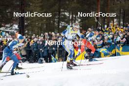 18.03.2023, Falun, Sweden (SWE): Verneri Suhonen (FIN), Edvin Anger (SWE), Michal Novak (CZE), (l-r)  - FIS world cup cross-country, individual sprint, Falun (SWE). www.nordicfocus.com. © Modica/NordicFocus. Every downloaded picture is fee-liable.