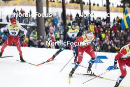 18.03.2023, Falun, Sweden (SWE): Janik Riebli (SUI), Anian Sossau (GER), Haakon Asdoel (NOR), (l-r)  - FIS world cup cross-country, individual sprint, Falun (SWE). www.nordicfocus.com. © Modica/NordicFocus. Every downloaded picture is fee-liable.
