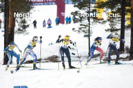18.03.2023, Falun, Sweden (SWE): Kerttu  Niskanen (FIN), Moa Ilar (SWE), Coletta Rydzek (GER), Lena Quintin (FRA), Jessie Diggins (USA), (l-r)  - FIS world cup cross-country, individual sprint, Falun (SWE). www.nordicfocus.com. © Modica/NordicFocus. Every downloaded picture is fee-liable.