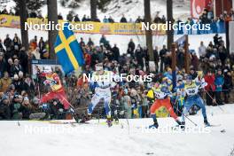 18.03.2023, Falun, Sweden (SWE): Johannes Hoesflot Klaebo (NOR), Edvin Anger (SWE), Michal Novak (CZE), Verneri Suhonen (FIN), (l-r)  - FIS world cup cross-country, individual sprint, Falun (SWE). www.nordicfocus.com. © Modica/NordicFocus. Every downloaded picture is fee-liable.