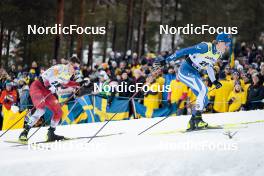 18.03.2023, Falun, Sweden (SWE): Lukas Mrkonjic (AUT), Verneri Poikonen (FIN), (l-r)  - FIS world cup cross-country, individual sprint, Falun (SWE). www.nordicfocus.com. © Modica/NordicFocus. Every downloaded picture is fee-liable.