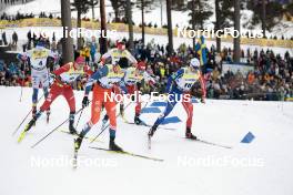 18.03.2023, Falun, Sweden (SWE): Calle Halfvarsson (SWE), Even Northug (NOR), Ondrej Cerny (CZE), Anian Sossau (GER), Renaud Jay (FRA), (l-r)  - FIS world cup cross-country, individual sprint, Falun (SWE). www.nordicfocus.com. © Modica/NordicFocus. Every downloaded picture is fee-liable.