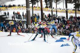 18.03.2023, Falun, Sweden (SWE): Julia Kern (USA), Laura Gimmler (GER), Jasmin Kahara (FIN), (l-r)  - FIS world cup cross-country, individual sprint, Falun (SWE). www.nordicfocus.com. © Modica/NordicFocus. Every downloaded picture is fee-liable.