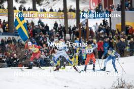 18.03.2023, Falun, Sweden (SWE): Johannes Hoesflot Klaebo (NOR), Edvin Anger (SWE), Michal Novak (CZE), (l-r)  - FIS world cup cross-country, individual sprint, Falun (SWE). www.nordicfocus.com. © Modica/NordicFocus. Every downloaded picture is fee-liable.