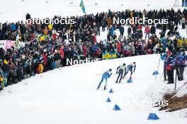 18.03.2023, Falun, Sweden (SWE): Niilo Moilanen (FIN), Ben Ogden (USA), Jan Stoelben (GER), (l-r)  - FIS world cup cross-country, individual sprint, Falun (SWE). www.nordicfocus.com. © Modica/NordicFocus. Every downloaded picture is fee-liable.