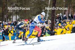 18.03.2023, Falun, Sweden (SWE): Jan Stoelben (GER), Jules Chappaz (FRA), (l-r)  - FIS world cup cross-country, individual sprint, Falun (SWE). www.nordicfocus.com. © Modica/NordicFocus. Every downloaded picture is fee-liable.