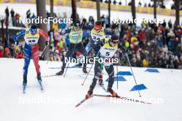 18.03.2023, Falun, Sweden (SWE): Richard Jouve (FRA), Jan Stoelben (GER), Federico Pellegrino (ITA), (l-r)  - FIS world cup cross-country, individual sprint, Falun (SWE). www.nordicfocus.com. © Modica/NordicFocus. Every downloaded picture is fee-liable.