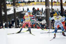 18.03.2023, Falun, Sweden (SWE): Johannes Hoesflot Klaebo (NOR), Simone Mocellini (ITA), (l-r)  - FIS world cup cross-country, individual sprint, Falun (SWE). www.nordicfocus.com. © Modica/NordicFocus. Every downloaded picture is fee-liable.