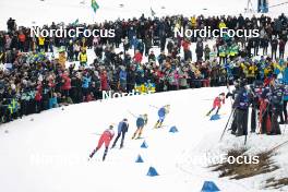 18.03.2023, Falun, Sweden (SWE): Ane Appelkvist Stenseth (NOR), Maja Dahlqvist (SWE), Patricija Eiduka (LAT), Maerta Rosenberg (SWE), Julie Myhre (NOR), (l-r)  - FIS world cup cross-country, individual sprint, Falun (SWE). www.nordicfocus.com. © Modica/NordicFocus. Every downloaded picture is fee-liable.