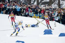 18.03.2023, Falun, Sweden (SWE): Julie Myhre (NOR), Moa Lundgren (SWE), Anne Kjersti Kalvaa (NOR), (l-r)  - FIS world cup cross-country, individual sprint, Falun (SWE). www.nordicfocus.com. © Modica/NordicFocus. Every downloaded picture is fee-liable.