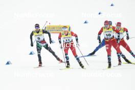18.03.2023, Falun, Sweden (SWE): Federico Pellegrino (ITA), Haakon Asdoel (NOR), Erik Valnes (NOR), (l-r)  - FIS world cup cross-country, individual sprint, Falun (SWE). www.nordicfocus.com. © Modica/NordicFocus. Every downloaded picture is fee-liable.