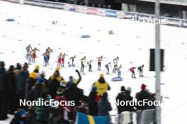 19.03.2023, Falun, Sweden (SWE): Start of first group of the race - FIS world cup cross-country, mixed relay, Falun (SWE). www.nordicfocus.com. © Modica/NordicFocus. Every downloaded picture is fee-liable.