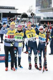 19.03.2023, Falun, Sweden (SWE): Janosch Brugger (GER), Sofie Krehl (GER), Jan Stoelben (GER), Pia Fink (GER), (l-r)  - FIS world cup cross-country, mixed relay, Falun (SWE). www.nordicfocus.com. © Modica/NordicFocus. Every downloaded picture is fee-liable.