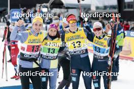 19.03.2023, Falun, Sweden (SWE): Janosch Brugger (GER), Sofie Krehl (GER), Jan Stoelben (GER), Pia Fink (GER), (l-r)  - FIS world cup cross-country, mixed relay, Falun (SWE). www.nordicfocus.com. © Modica/NordicFocus. Every downloaded picture is fee-liable.