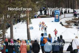 19.03.2023, Falun, Sweden (SWE): Calle Halfvarsson (SWE), Martin Loewstroem Nyenget (NOR), Antoine Cyr (CAN), Francesco De Fabiani (ITA), Erik Valnes (NOR), (l-r)  - FIS world cup cross-country, mixed relay, Falun (SWE). www.nordicfocus.com. © Modica/NordicFocus. Every downloaded picture is fee-liable.