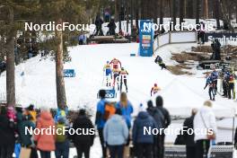 19.03.2023, Falun, Sweden (SWE): Calle Halfvarsson (SWE), Martin Loewstroem Nyenget (NOR), Antoine Cyr (CAN), Francesco De Fabiani (ITA), Erik Valnes (NOR), (l-r)  - FIS world cup cross-country, mixed relay, Falun (SWE). www.nordicfocus.com. © Modica/NordicFocus. Every downloaded picture is fee-liable.