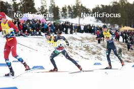 19.03.2023, Falun, Sweden (SWE): Federico Pellegrino (ITA), Anian Sossau (GER), (l-r)  - FIS world cup cross-country, mixed relay, Falun (SWE). www.nordicfocus.com. © Modica/NordicFocus. Every downloaded picture is fee-liable.