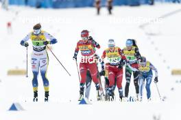 19.03.2023, Falun, Sweden (SWE): Moa Ilar (SWE), Heidi Weng (NOR), (l-r)  - FIS world cup cross-country, mixed relay, Falun (SWE). www.nordicfocus.com. © Modica/NordicFocus. Every downloaded picture is fee-liable.