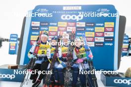 19.03.2023, Falun, Sweden (SWE): Edvin Anger (SWE), Jonna Sundling (SWE), Calle Halfvarsson (SWE), Moa Ilar (SWE), (l-r)  - FIS world cup cross-country, mixed relay, Falun (SWE). www.nordicfocus.com. © Modica/NordicFocus. Every downloaded picture is fee-liable.