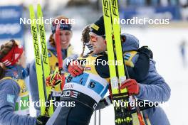 19.03.2023, Falun, Sweden (SWE): Victoria Carl (GER), Anian Sossau (GER), (l-r)  - FIS world cup cross-country, mixed relay, Falun (SWE). www.nordicfocus.com. © Modica/NordicFocus. Every downloaded picture is fee-liable.