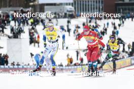 19.03.2023, Falun, Sweden (SWE): Edvin Anger (SWE), Simen Hegstad Krueger (NOR), (l-r)  - FIS world cup cross-country, mixed relay, Falun (SWE). www.nordicfocus.com. © Modica/NordicFocus. Every downloaded picture is fee-liable.