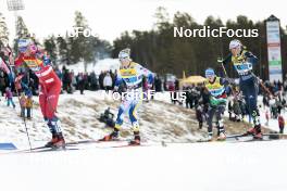 19.03.2023, Falun, Sweden (SWE): Jonna Sundling (SWE), Katharina Hennig (GER), (l-r)  - FIS world cup cross-country, mixed relay, Falun (SWE). www.nordicfocus.com. © Modica/NordicFocus. Every downloaded picture is fee-liable.