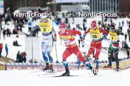 19.03.2023, Falun, Sweden (SWE): Edvin Anger (SWE), Harald Oestberg Amundsen (NOR), (l-r)  - FIS world cup cross-country, mixed relay, Falun (SWE). www.nordicfocus.com. © Modica/NordicFocus. Every downloaded picture is fee-liable.