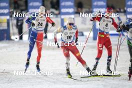21.03.2023, Tallinn, Estonia (EST): Jules Chappaz (FRA), Lukas Mrkonjic (AUT), Even Northug (NOR), (l-r)  - FIS world cup cross-country, individual sprint, Tallinn (EST). www.nordicfocus.com. © Modica/NordicFocus. Every downloaded picture is fee-liable.
