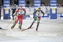 21.03.2023, Tallinn, Estonia (EST): Even Northug (NOR), Federico Pellegrino (ITA), (l-r)  - FIS world cup cross-country, individual sprint, Tallinn (EST). www.nordicfocus.com. © Modica/NordicFocus. Every downloaded picture is fee-liable.