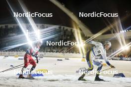 21.03.2023, Tallinn, Estonia (EST): Ansgar Evensen (NOR), Oskar Svensson (SWE), (l-r)  - FIS world cup cross-country, individual sprint, Tallinn (EST). www.nordicfocus.com. © Modica/NordicFocus. Every downloaded picture is fee-liable.
