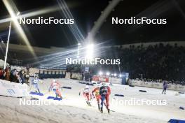 21.03.2023, Tallinn, Estonia (EST): Verneri Poikonen (FIN), Richard Jouve (FRA), Gjoeran Tefre (NOR), Lukas Mrkonjic (AUT), Johannes Hoesflot Klaebo (NOR), Lucas Chanavat (FRA), (l-r)  - FIS world cup cross-country, individual sprint, Tallinn (EST). www.nordicfocus.com. © Modica/NordicFocus. Every downloaded picture is fee-liable.