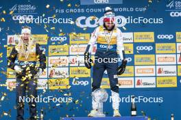 26.03.2023, Lahti, Finland (FIN): Jessie Diggins (USA), Tiril Udnes Weng (NOR), (l-r)  - FIS world cup cross-country, cups, Lahti (FIN). www.nordicfocus.com. © Modica/NordicFocus. Every downloaded picture is fee-liable.