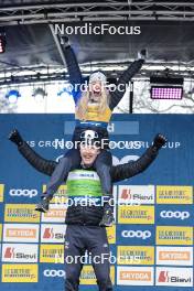 26.03.2023, Lahti, Finland (FIN): Ben Ogden (USA), Jessie Diggins (USA), (l-r)  - FIS world cup cross-country, cups, Lahti (FIN). www.nordicfocus.com. © Modica/NordicFocus. Every downloaded picture is fee-liable.