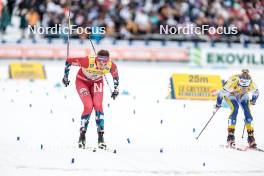 25.03.2023, Lahti, Finland (FIN): Kristine Stavaas Skistad (NOR), Jonna Sundling (SWE), (l-r)  - FIS world cup cross-country, individual sprint, Lahti (FIN). www.nordicfocus.com. © Modica/NordicFocus. Every downloaded picture is fee-liable.