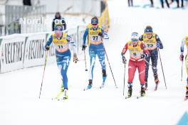25.03.2023, Lahti, Finland (FIN): Kerttu Niskanen (FIN), Johanna Matintalo (FIN), Anna Svendsen (NOR), Rosie Brennan (USA), (l-r)  - FIS world cup cross-country, individual sprint, Lahti (FIN). www.nordicfocus.com. © Modica/NordicFocus. Every downloaded picture is fee-liable.
