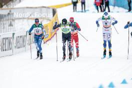 25.03.2023, Lahti, Finland (FIN): Ville Ahonen (FIN), Ben Ogden (USA), Harald Oestberg Amundsen (NOR), Emil Danielsson (SWE), (l-r)  - FIS world cup cross-country, individual sprint, Lahti (FIN). www.nordicfocus.com. © Modica/NordicFocus. Every downloaded picture is fee-liable.