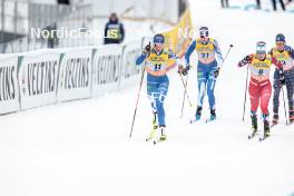 25.03.2023, Lahti, Finland (FIN): Kerttu Niskanen (FIN), Johanna Matintalo (FIN), Anna Svendsen (NOR), Rosie Brennan (USA), (l-r)  - FIS world cup cross-country, individual sprint, Lahti (FIN). www.nordicfocus.com. © Modica/NordicFocus. Every downloaded picture is fee-liable.