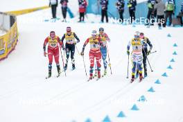 25.03.2023, Lahti, Finland (FIN): Julie Myhre (NOR), Sofie Krehl (GER), Hedda Oestberg Amundsen (NOR), Johanna Hagstroem (SWE), (l-r)  - FIS world cup cross-country, individual sprint, Lahti (FIN). www.nordicfocus.com. © Modica/NordicFocus. Every downloaded picture is fee-liable.