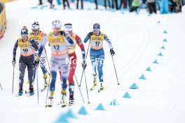 25.03.2023, Lahti, Finland (FIN): Jessie Diggins (USA), Moa Lundgren (SWE), Anne Kyllonen (FIN), (l-r)  - FIS world cup cross-country, individual sprint, Lahti (FIN). www.nordicfocus.com. © Modica/NordicFocus. Every downloaded picture is fee-liable.