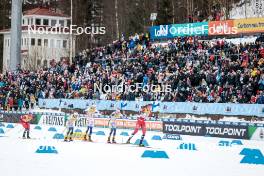 25.03.2023, Lahti, Finland (FIN): Hedda Oestberg Amundsen (NOR), Johanna Hagstroem (SWE), Emma Ribom (SWE), Jonna Sundling (SWE), Kristine Stavaas Skistad (NOR), (l-r)  - FIS world cup cross-country, individual sprint, Lahti (FIN). www.nordicfocus.com. © Modica/NordicFocus. Every downloaded picture is fee-liable.