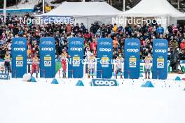25.03.2023, Lahti, Finland (FIN): Laura Gimmler (GER), Julie Myhre (NOR), Kristine Stavaas Skistad (NOR), Johanna Hagstroem (SWE), Jonna Sundling (SWE), Emma Ribom (SWE), (l-r)  - FIS world cup cross-country, individual sprint, Lahti (FIN). www.nordicfocus.com. © Modica/NordicFocus. Every downloaded picture is fee-liable.