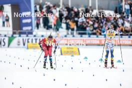 25.03.2023, Lahti, Finland (FIN): Kristine Stavaas Skistad (NOR), Jonna Sundling (SWE), (l-r)  - FIS world cup cross-country, individual sprint, Lahti (FIN). www.nordicfocus.com. © Modica/NordicFocus. Every downloaded picture is fee-liable.