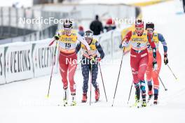 25.03.2023, Lahti, Finland (FIN): Anja Weber (SUI), Julia Kern (USA), Kristine Stavaas Skistad (NOR), (l-r)  - FIS world cup cross-country, individual sprint, Lahti (FIN). www.nordicfocus.com. © Modica/NordicFocus. Every downloaded picture is fee-liable.