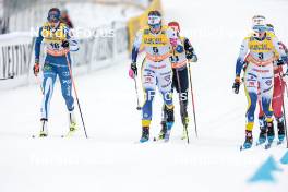25.03.2023, Lahti, Finland (FIN): Jasmin Kahara (FIN), Moa Ilar (SWE), Katharina Hennig (GER), Maja Dahlqvist (SWE), (l-r)  - FIS world cup cross-country, individual sprint, Lahti (FIN). www.nordicfocus.com. © Modica/NordicFocus. Every downloaded picture is fee-liable.