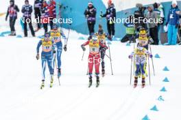 25.03.2023, Lahti, Finland (FIN): Kerttu Niskanen (FIN), Johanna Matintalo (FIN), Anna Svendsen (NOR), Rosie Brennan (USA), Coletta Rydzek (GER), Jonna Sundling (SWE), (l-r)  - FIS world cup cross-country, individual sprint, Lahti (FIN). www.nordicfocus.com. © Modica/NordicFocus. Every downloaded picture is fee-liable.