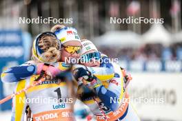 25.03.2023, Lahti, Finland (FIN): Jonna Sundling (SWE), Emma Ribom (SWE), Maja Dahlqvist (SWE), (l-r)  - FIS world cup cross-country, individual sprint, Lahti (FIN). www.nordicfocus.com. © Modica/NordicFocus. Every downloaded picture is fee-liable.