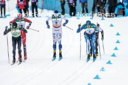 25.03.2023, Lahti, Finland (FIN): Ben Ogden (USA), Harald Oestberg Amundsen (NOR), Emil Danielsson (SWE), Niilo Moilanen (FIN), (l-r)  - FIS world cup cross-country, individual sprint, Lahti (FIN). www.nordicfocus.com. © Modica/NordicFocus. Every downloaded picture is fee-liable.