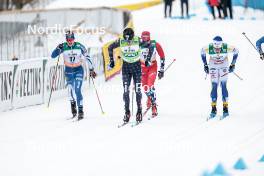 25.03.2023, Lahti, Finland (FIN): Ville Ahonen (FIN), Ben Ogden (USA), Harald Oestberg Amundsen (NOR), Emil Danielsson (SWE), (l-r)  - FIS world cup cross-country, individual sprint, Lahti (FIN). www.nordicfocus.com. © Modica/NordicFocus. Every downloaded picture is fee-liable.