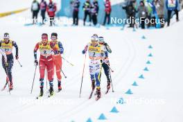 25.03.2023, Lahti, Finland (FIN): Julia Kern (USA), Kristine Stavaas Skistad (NOR), Emma Ribom (SWE), (l-r)  - FIS world cup cross-country, individual sprint, Lahti (FIN). www.nordicfocus.com. © Modica/NordicFocus. Every downloaded picture is fee-liable.