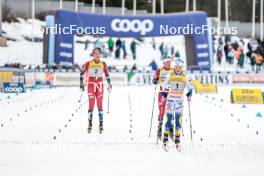 25.03.2023, Lahti, Finland (FIN): Kristine Stavaas Skistad (NOR), Anna Svendsen (NOR), Jonna Sundling (SWE), (l-r)  - FIS world cup cross-country, individual sprint, Lahti (FIN). www.nordicfocus.com. © Modica/NordicFocus. Every downloaded picture is fee-liable.